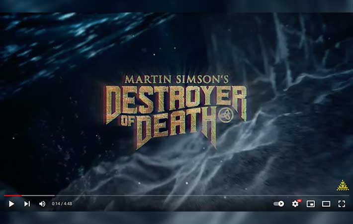 Lyric video for “Master of All” by Martin Simson’s DESTROYER OF DEATH featuring Jørn Lande, Anders Johansson & CJ Grimmark